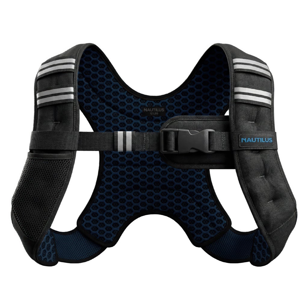 Nautilus 12 lb Adjustable Weighted Vest - Black | New