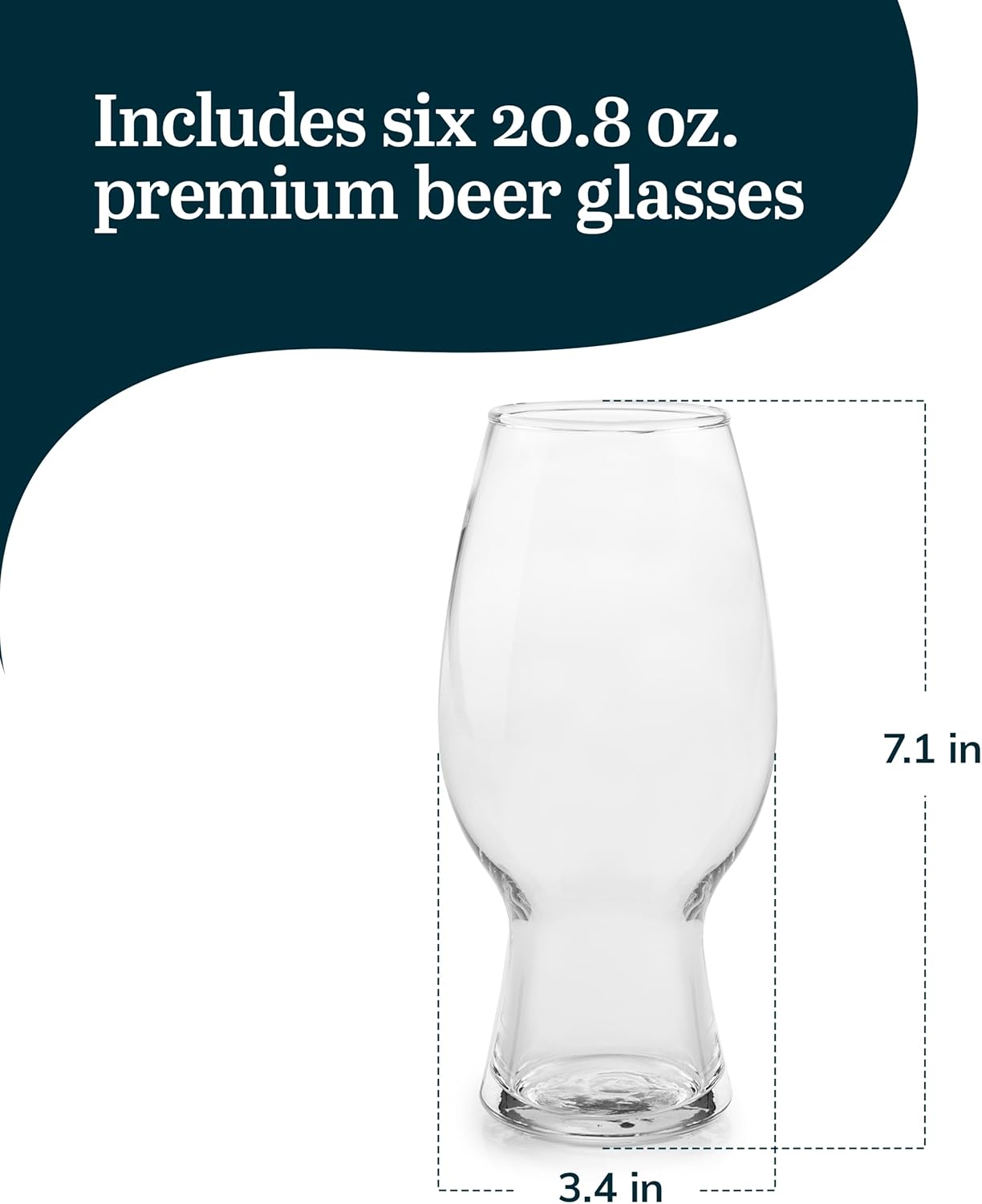 Libbey Bar Essentials Tumbler Glasses Set of 6, Modern Style 16 Oz Glass Set, Dishwasher Safe Tall Drinking Glasses Set for Wine, Beer, and Cocktail
