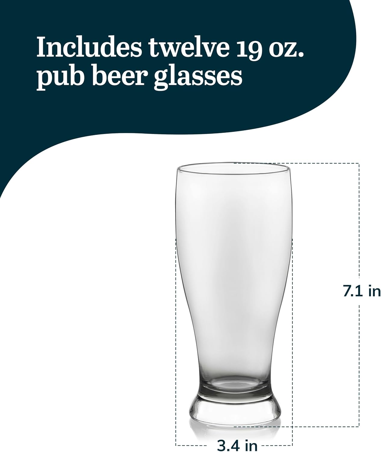 Libbey Bar Essentials Tumbler Glasses Set of 6, Modern Style 16 Oz Glass Set, Dishwasher Safe Tall Drinking Glasses Set for Wine, Beer, and Cocktail