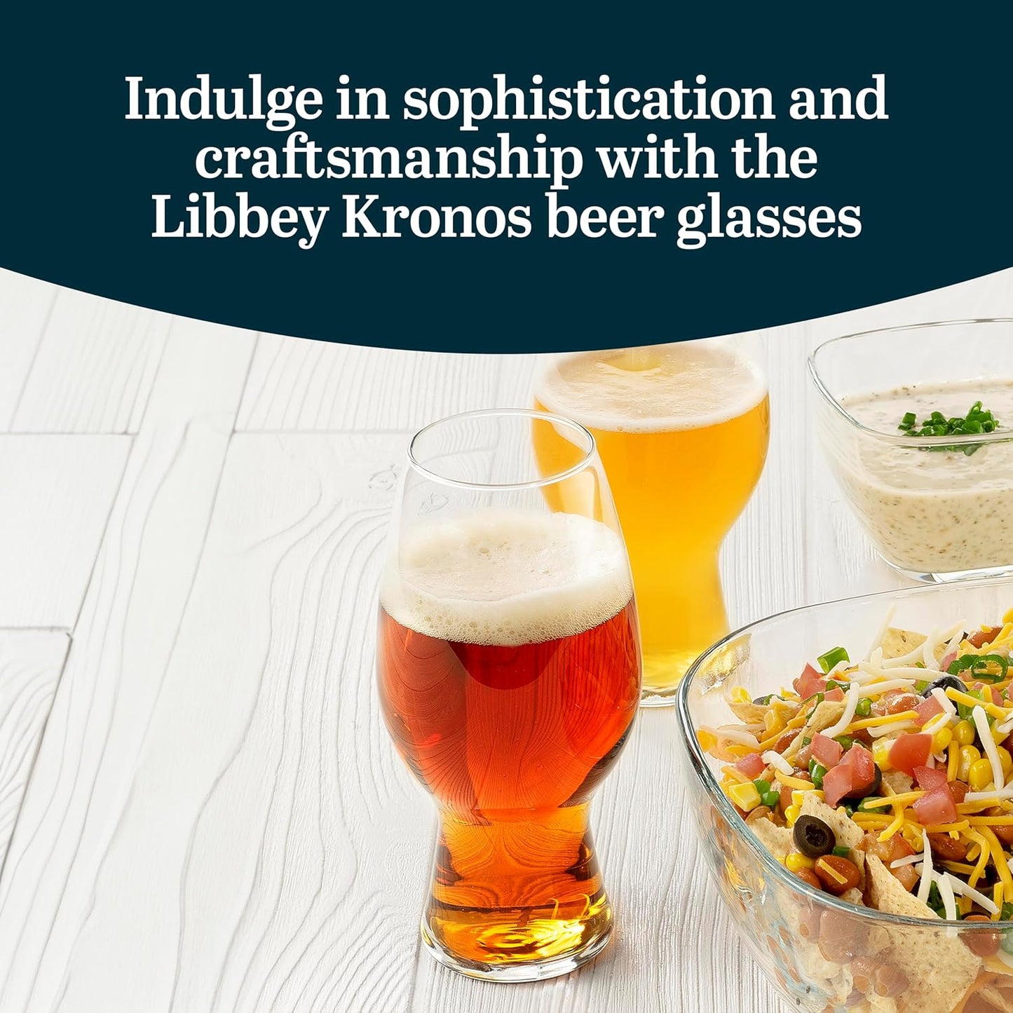 Libbey Bar Essentials Tumbler Glasses Set of 6, Modern Style 16 Oz Glass Set, Dishwasher Safe Tall Drinking Glasses Set for Wine, Beer, and Cocktail