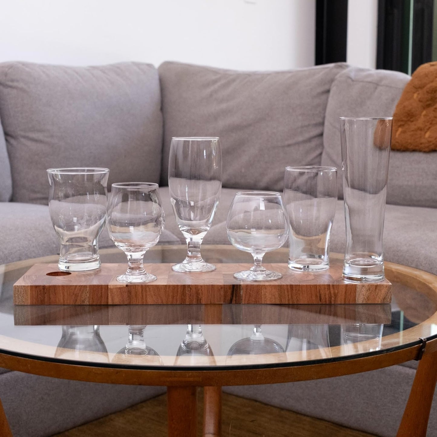 Libbey Bar Essentials Tumbler Glasses Set of 6, Modern Style 16 Oz Glass Set, Dishwasher Safe Tall Drinking Glasses Set for Wine, Beer, and Cocktail
