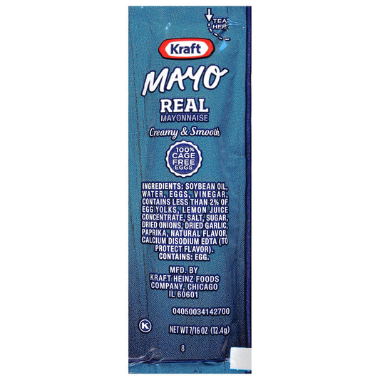 Kraft Mayo Real Mayonnaise Single Serve Packet (0.16 oz Packets, Pack Of 500)